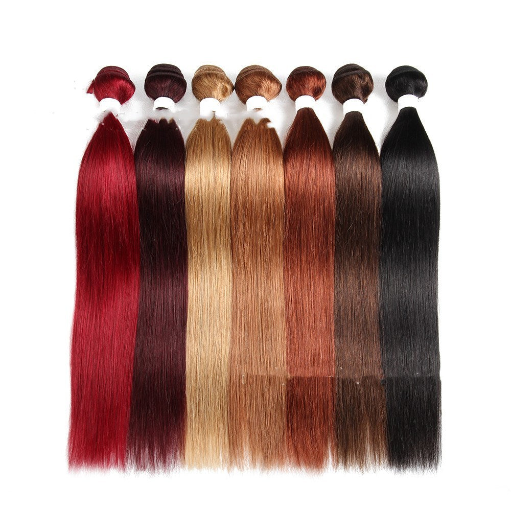 Cheveux raides réel perruque