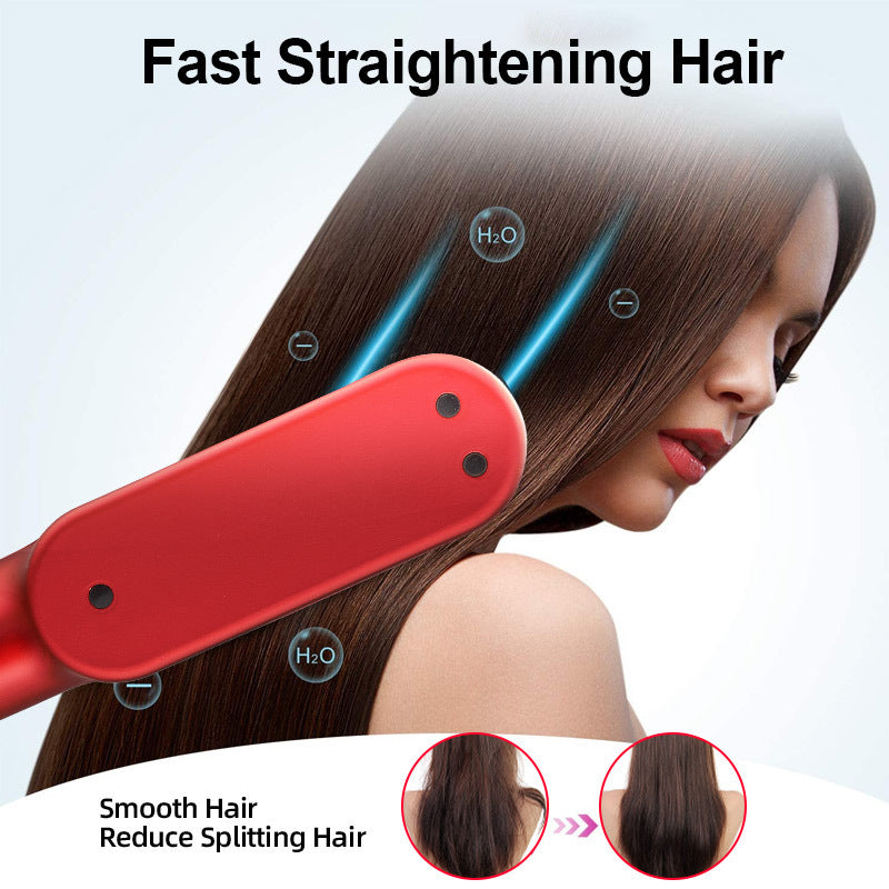Lisseur de cheveux sans fil avec recharge USB.