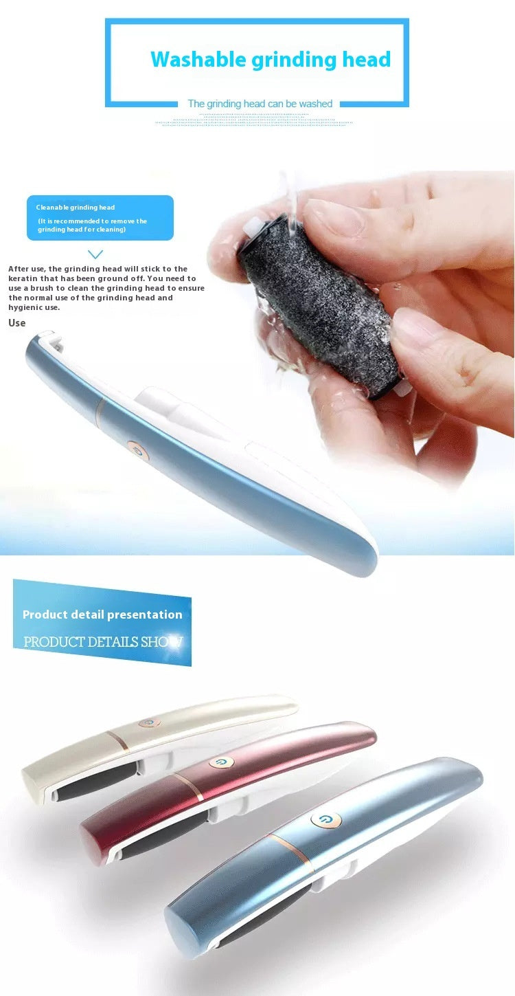 Peau exfoliante et beauté des pieds Peau Pédicure appareil à batterie sèche électrique broyeur à pied