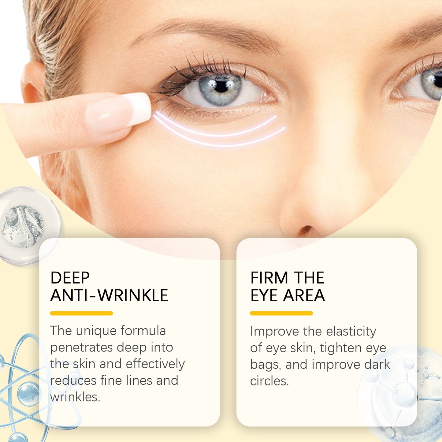 Crème Contour des Yeux Anti-Rides Hydratante
