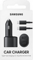 Samsung Super Fast Dual Car Charger (45W+15W) Dual Ports USB-C & USB-A